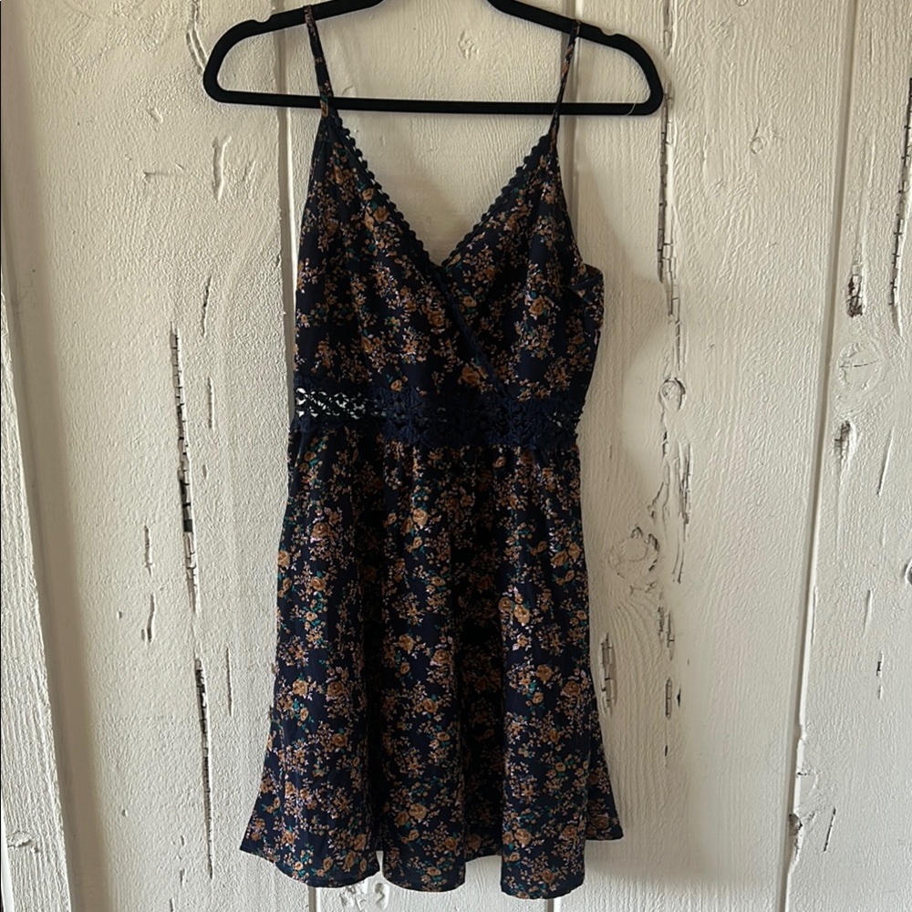 SHEIN Navy Floral Dress